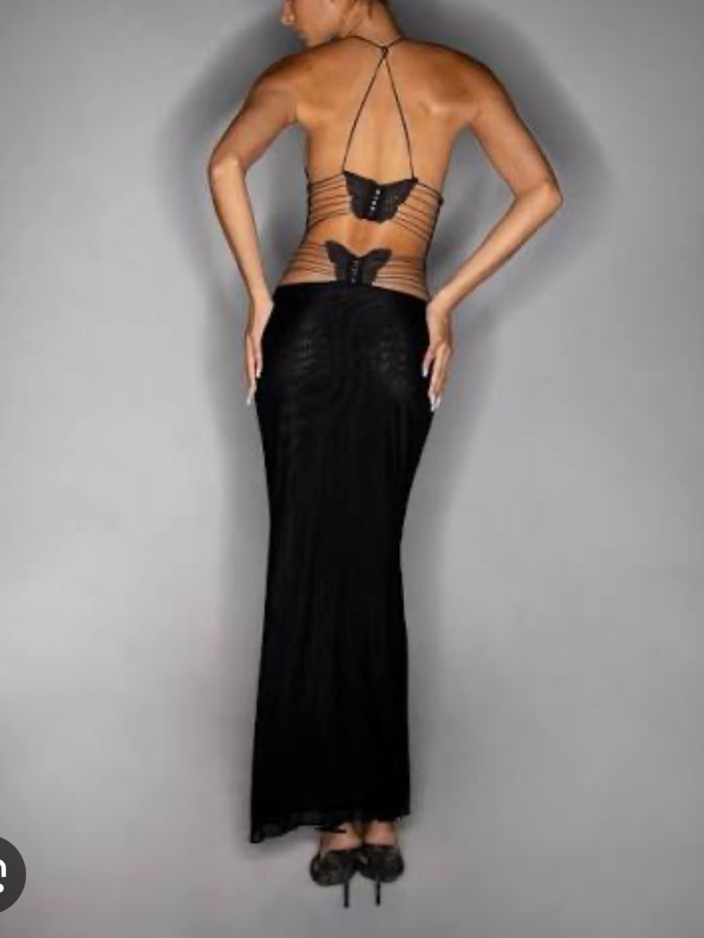 Ellery Black Strappy-Back Maxi Skirt